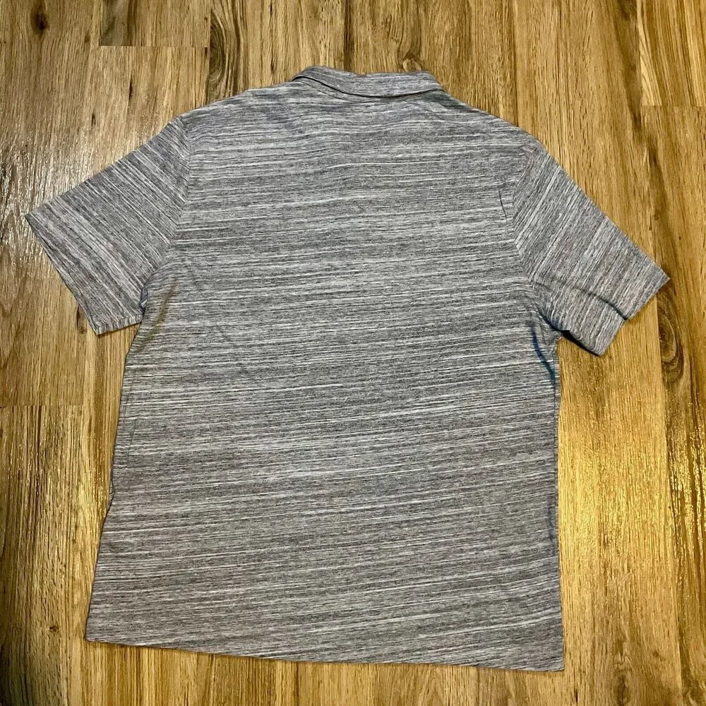 Banana Republic Polo Shirt Men's Size XL Gray Blue Short Sleeve‎ Preppy Adults